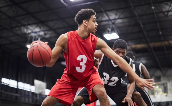 Basketball player in action